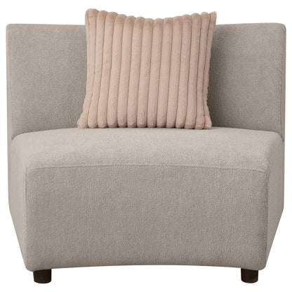 Cory Upholstered Armless Chair GreigeGreige