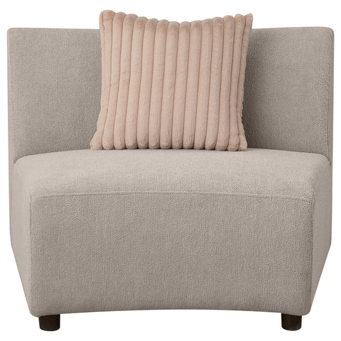 Cory Upholstered Armless Chair GreigeGreige
