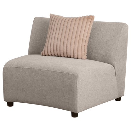 Cory Upholstered Armless Chair GreigeGreige