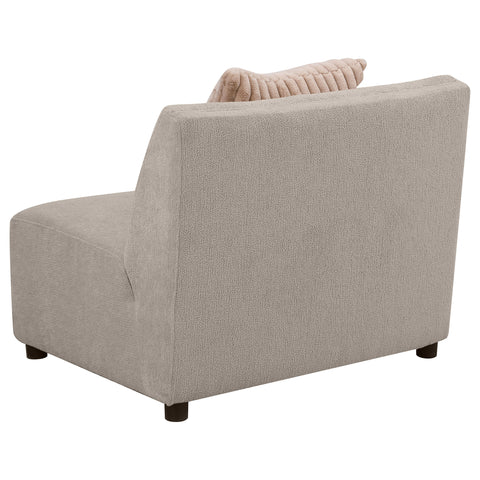 Cory Upholstered Armless Chair GreigeGreige