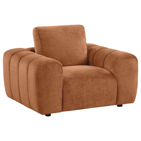 Elysia 4-piece Chenille Upholstered Sofa Set Burnt Orange