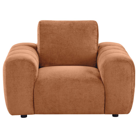 Elysia Chenille Upholstered Accent Chair Burnt Orange