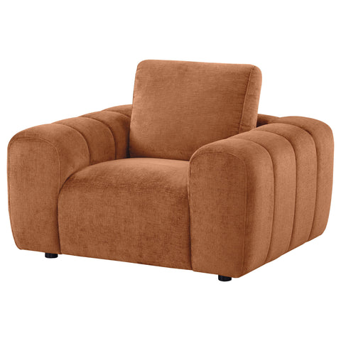 Elysia Chenille Upholstered Accent Chair Burnt Orange