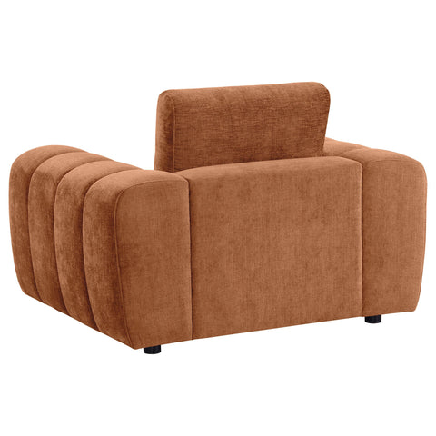 Elysia Chenille Upholstered Accent Chair Burnt Orange