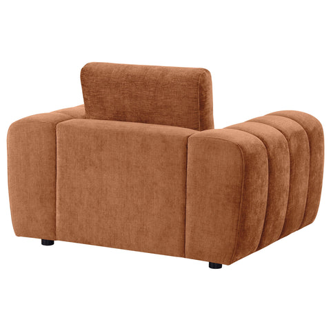 Elysia Chenille Upholstered Accent Chair Burnt Orange
