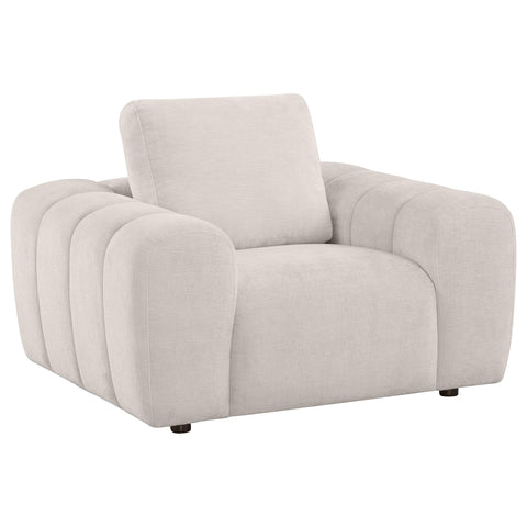 Elysia 3-piece Chenille Upholstered Sofa Set Ivory