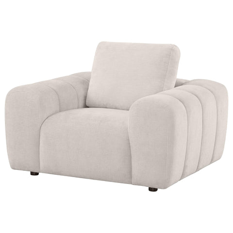 Elysia Chenille Upholstered Accent Chair Ivory