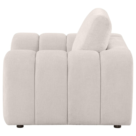 Elysia Chenille Upholstered Accent Chair Ivory