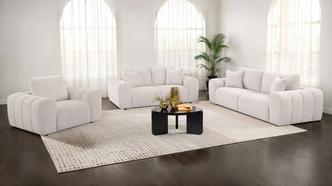 Elysia Chenille Upholstered Accent Chair Ivory