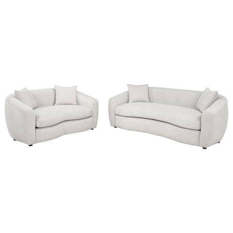 Atlantic 2-piece Fabric Upholstered Sofa Set Sand