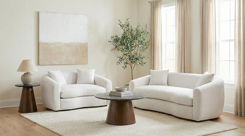 Atlantic Fabric Upholstered Sofa Sand
