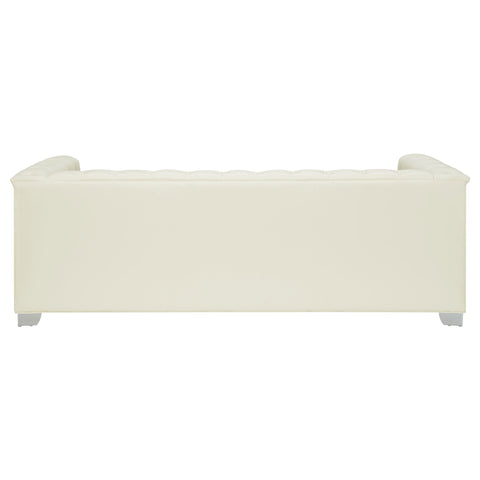 Charlotte Upholstered Track Arm Sofa Pearl WhitePearl White