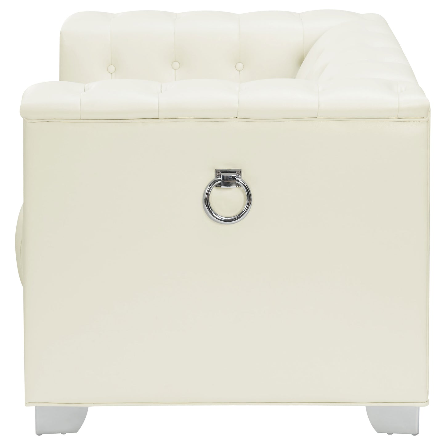 charlotte upholstered track arm accent chair pearl whitepearl white