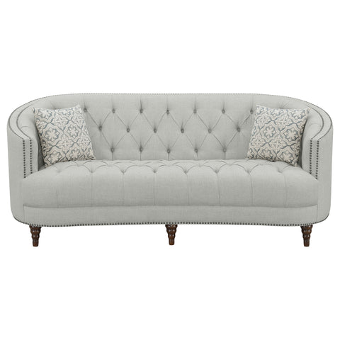 Tristen Upholstered Sloped Arm Sofa Grey FabricGrey