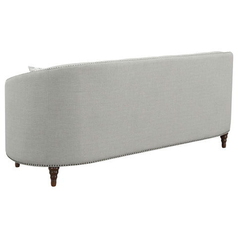 Tristen Upholstered Sloped Arm Sofa Grey FabricGrey