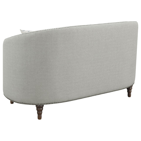 Tristen Upholstered Sloped Arm Loveseat Grey FabricGrey