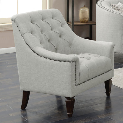 Tristen Fabric Upholstered Sloped Arm Chair Grey FabricGrey