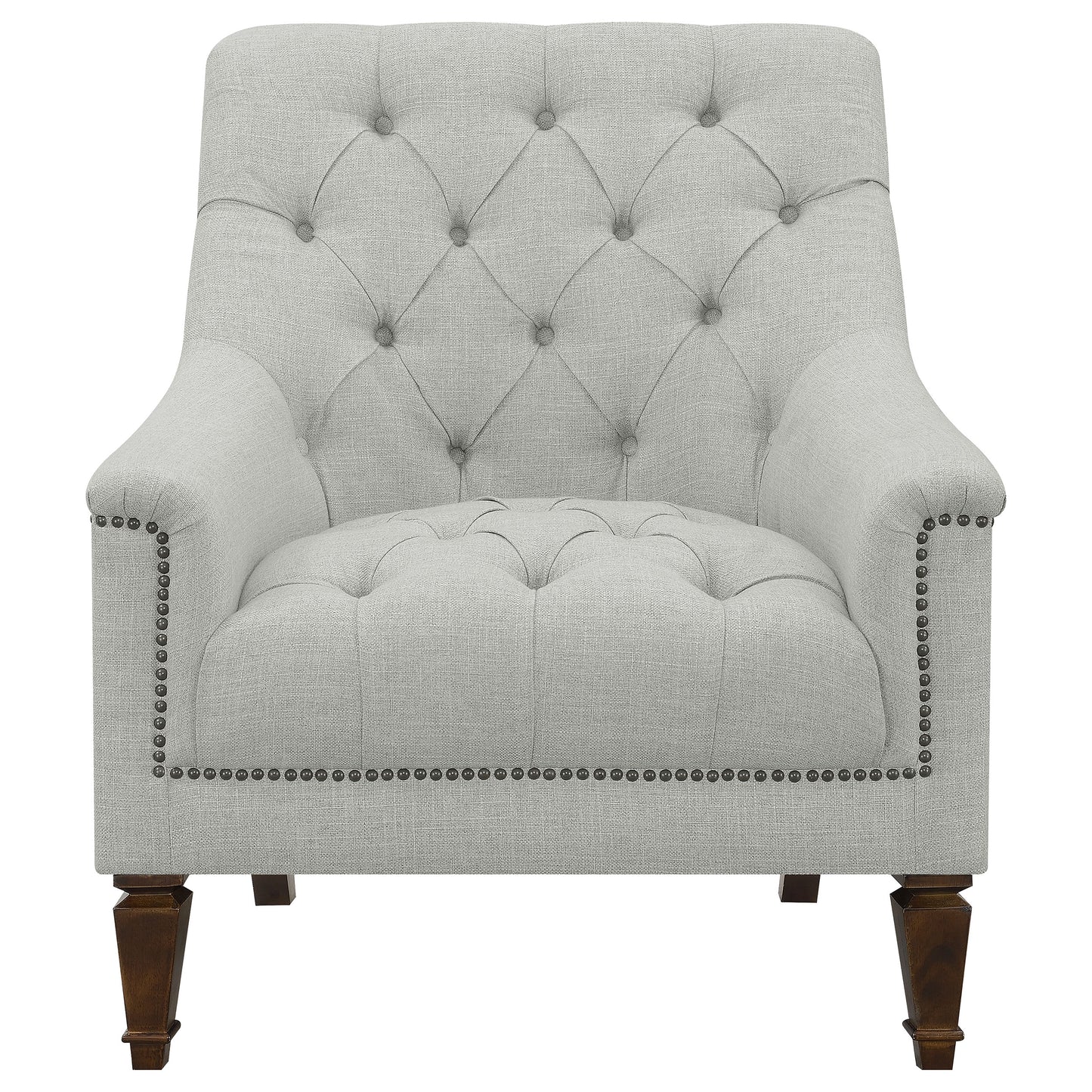 tristen fabric upholstered sloped arm chair grey fabricgrey