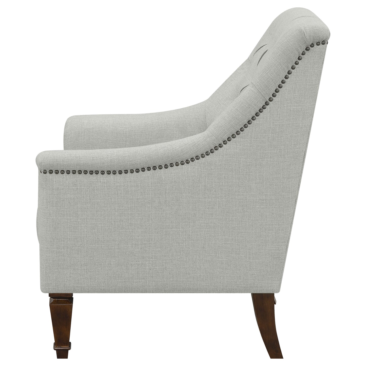 tristen fabric upholstered sloped arm chair grey fabricgrey