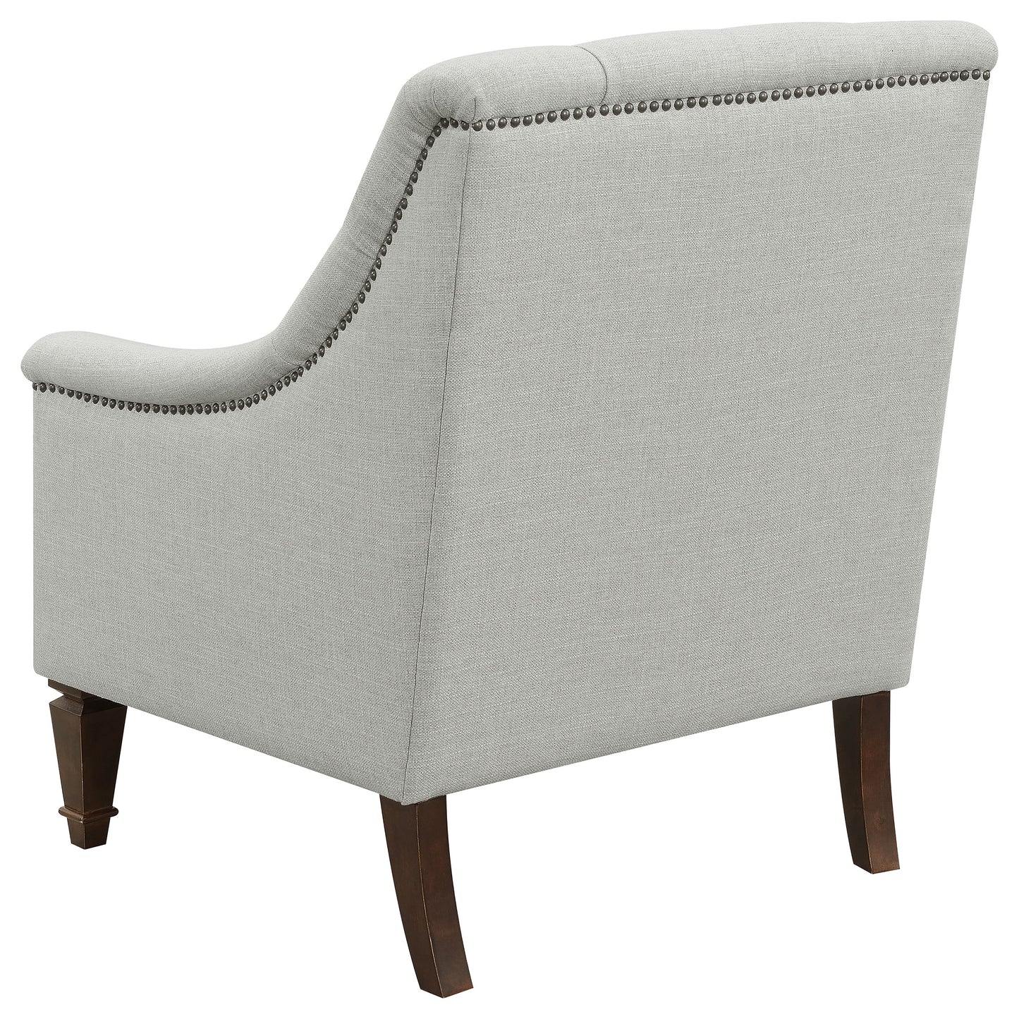 tristen fabric upholstered sloped arm chair grey fabricgrey