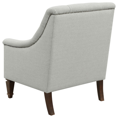 Tristen Fabric Upholstered Sloped Arm Chair Grey FabricGrey