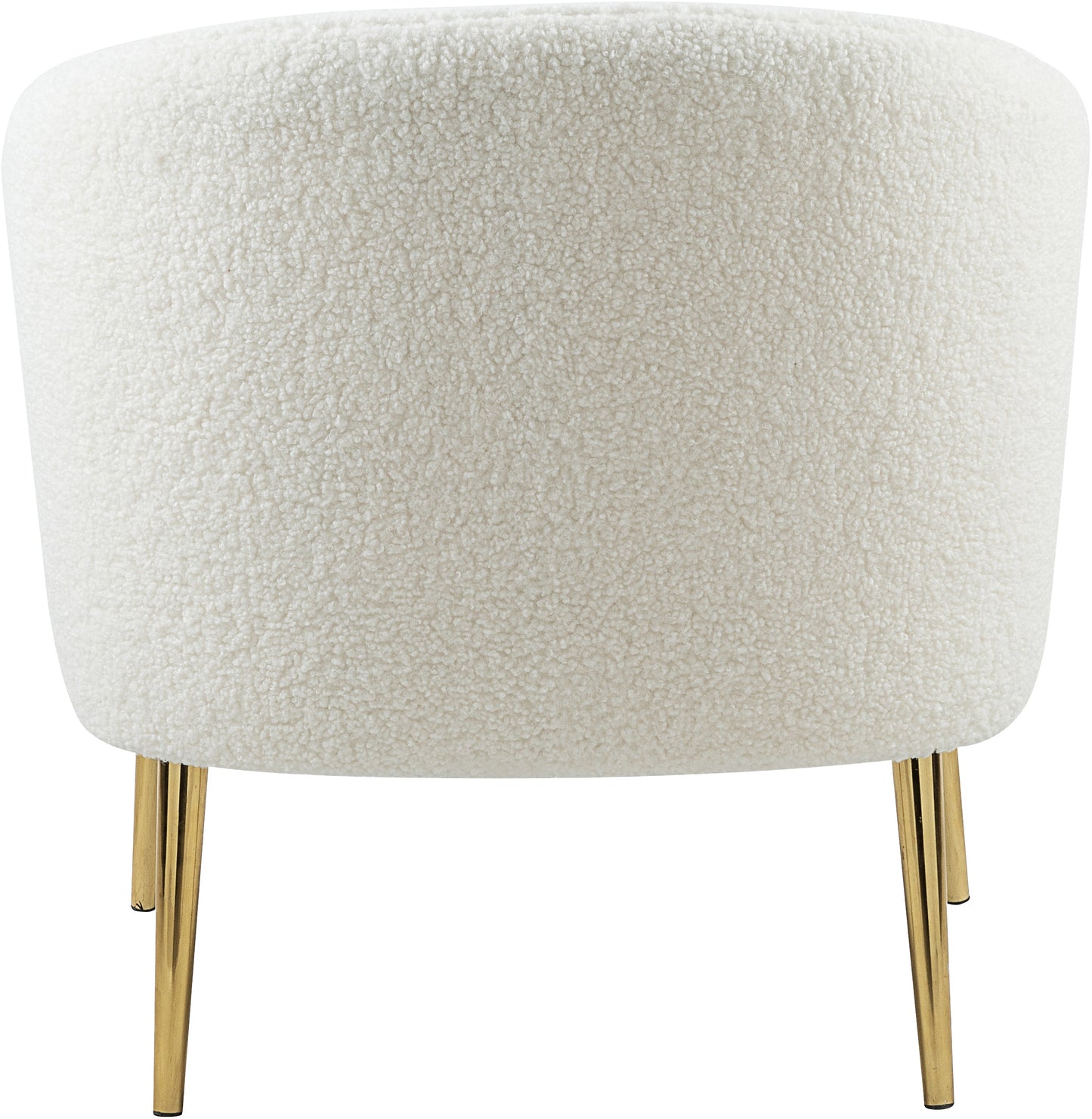 hyatt white faux sheepskin fur accent chair