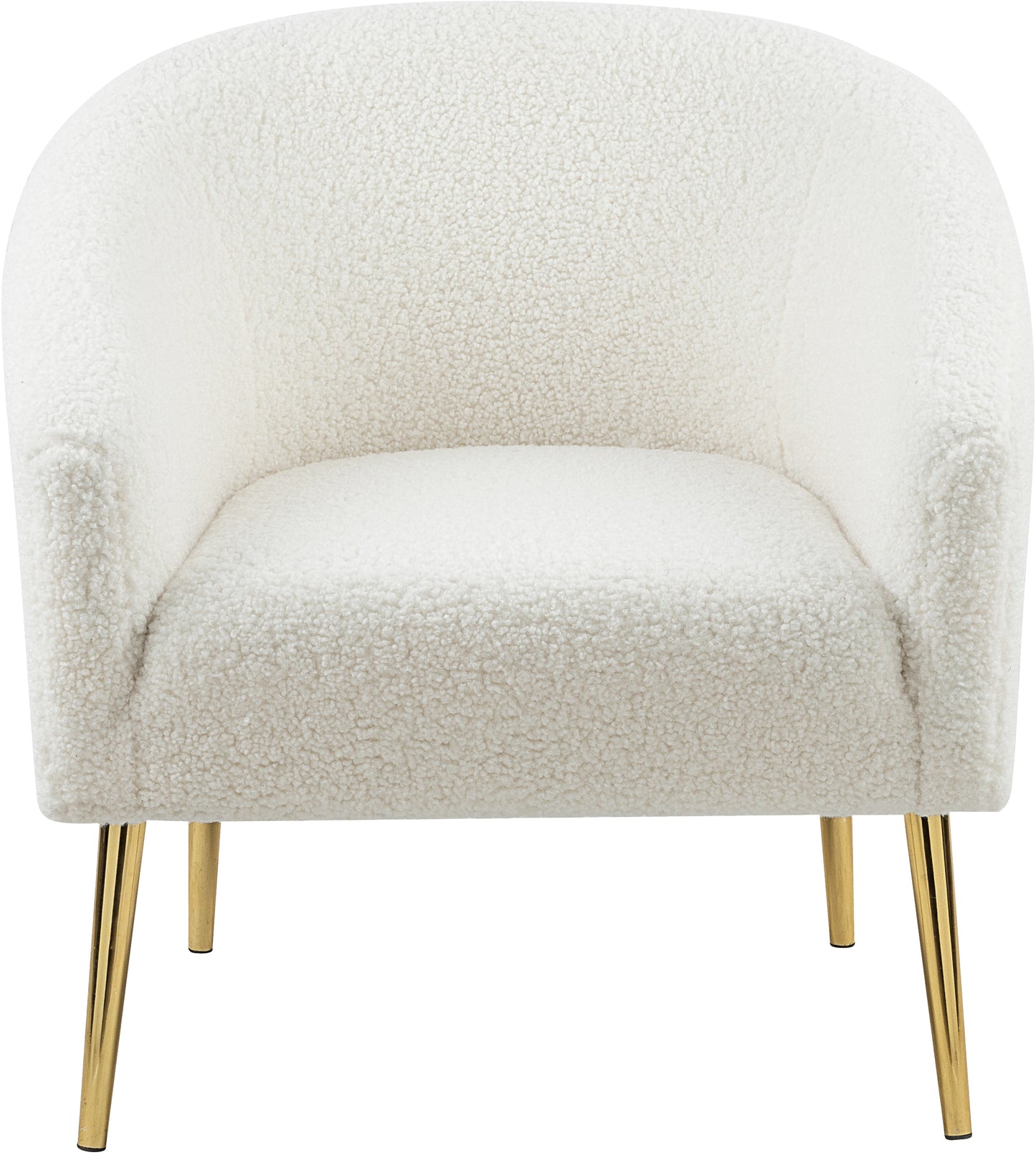 hyatt white faux sheepskin fur accent chair