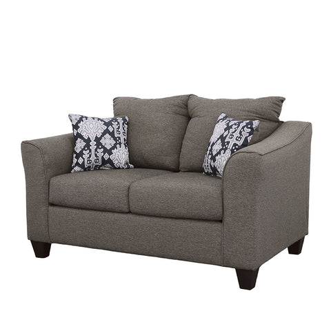 Howie Upholstered Flared Arm Loveseat Charcoal GreyCharcoal Grey