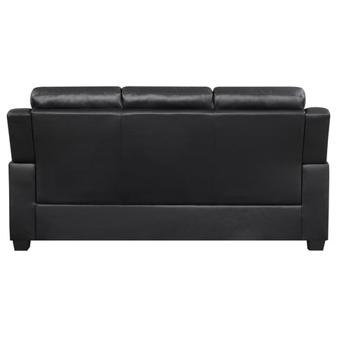 Elizabeth Upholstered Padded Arm Tufted Sofa BlackBlack