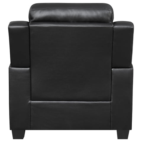Elizabeth Upholstered Padded Arm Tufted Accent Chair BlackBlack