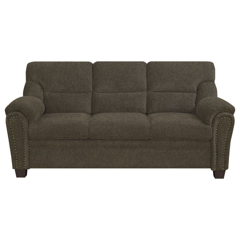Medora Upholstered Padded Arm Sofa BrownBrown