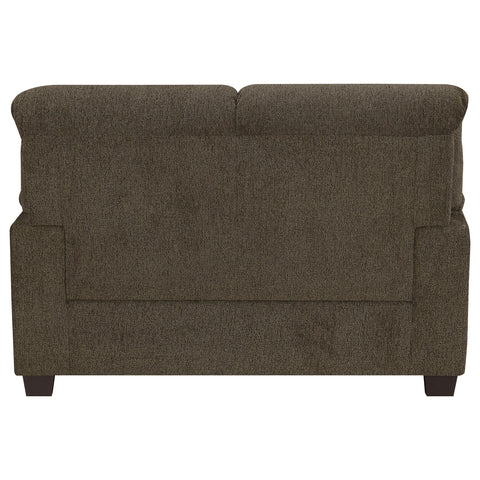 Medora Upholstered Padded Arm Loveseat BrownBrown