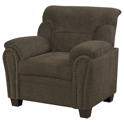 Medora Upholstered Padded Arm Accent Chair BrownBrown