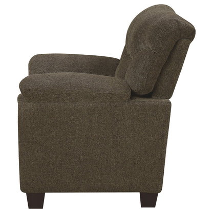 Medora Upholstered Padded Arm Accent Chair BrownBrown