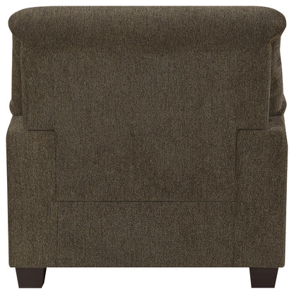 Medora Upholstered Padded Arm Accent Chair BrownBrown