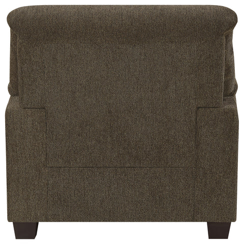 Medora Upholstered Padded Arm Accent Chair BrownBrown