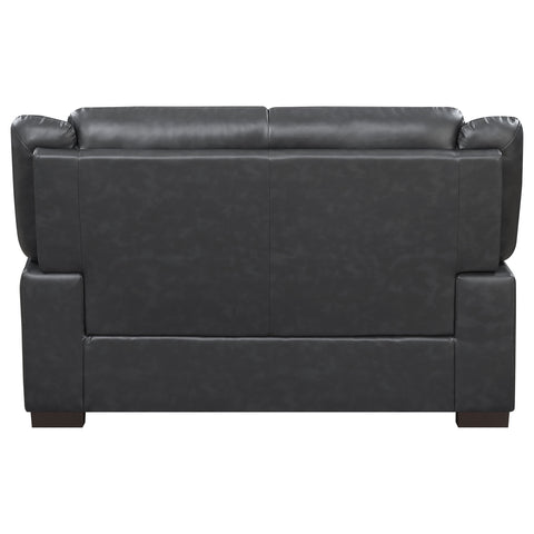 Hayes Upholstered Padded Arm Loveseat GreyGrey