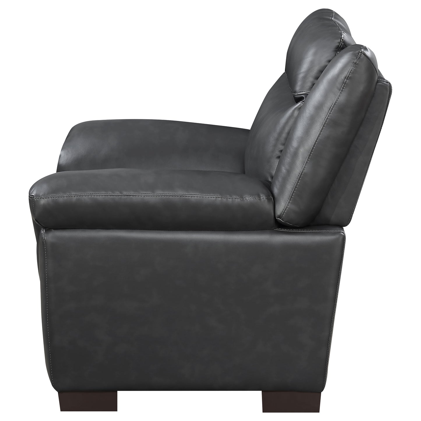 hayes upholstered padded arm accent chair greygrey