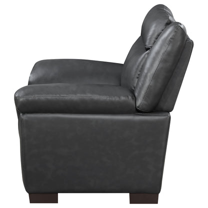 Hayes Upholstered Padded Arm Accent Chair GreyGrey