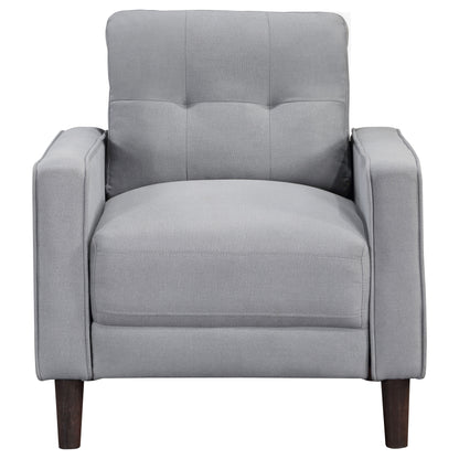 Loannis Upholstered Track Arm Tufted Accent Chair GreyGrey