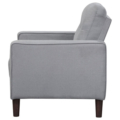 Loannis Upholstered Track Arm Tufted Accent Chair GreyGrey