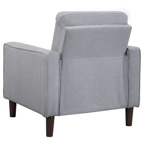 Loannis Upholstered Track Arm Tufted Accent Chair GreyGrey