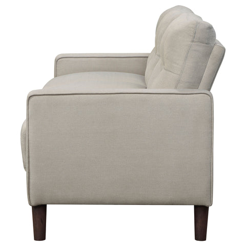 Loannis Upholstered Track Arm Tufted Sofa BeigeBeige
