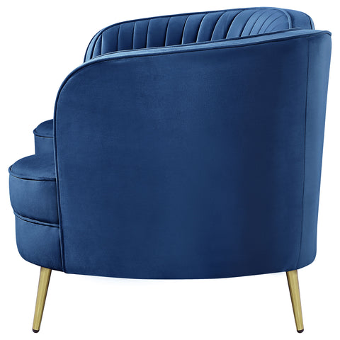 Torres Upholstered Channel Tufted Loveseat BlueBlue