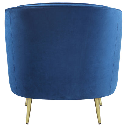 Torres Upholstered Channel Tufted Barrel Accent Chair BlueBlue