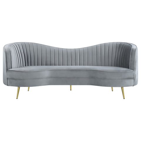 Torres Upholstered Channel Tufted Sofa GreyGrey