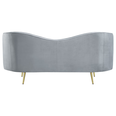 Torres Upholstered Channel Tufted Loveseat GreyGrey