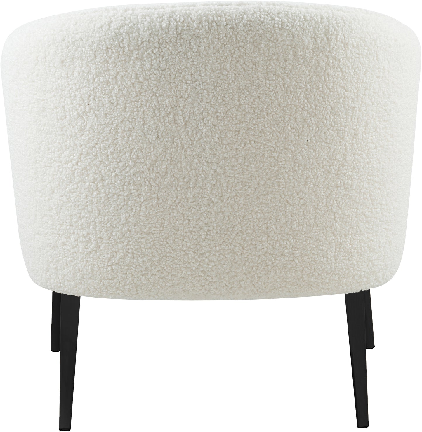 hyatt white faux sheepskin fur accent chair