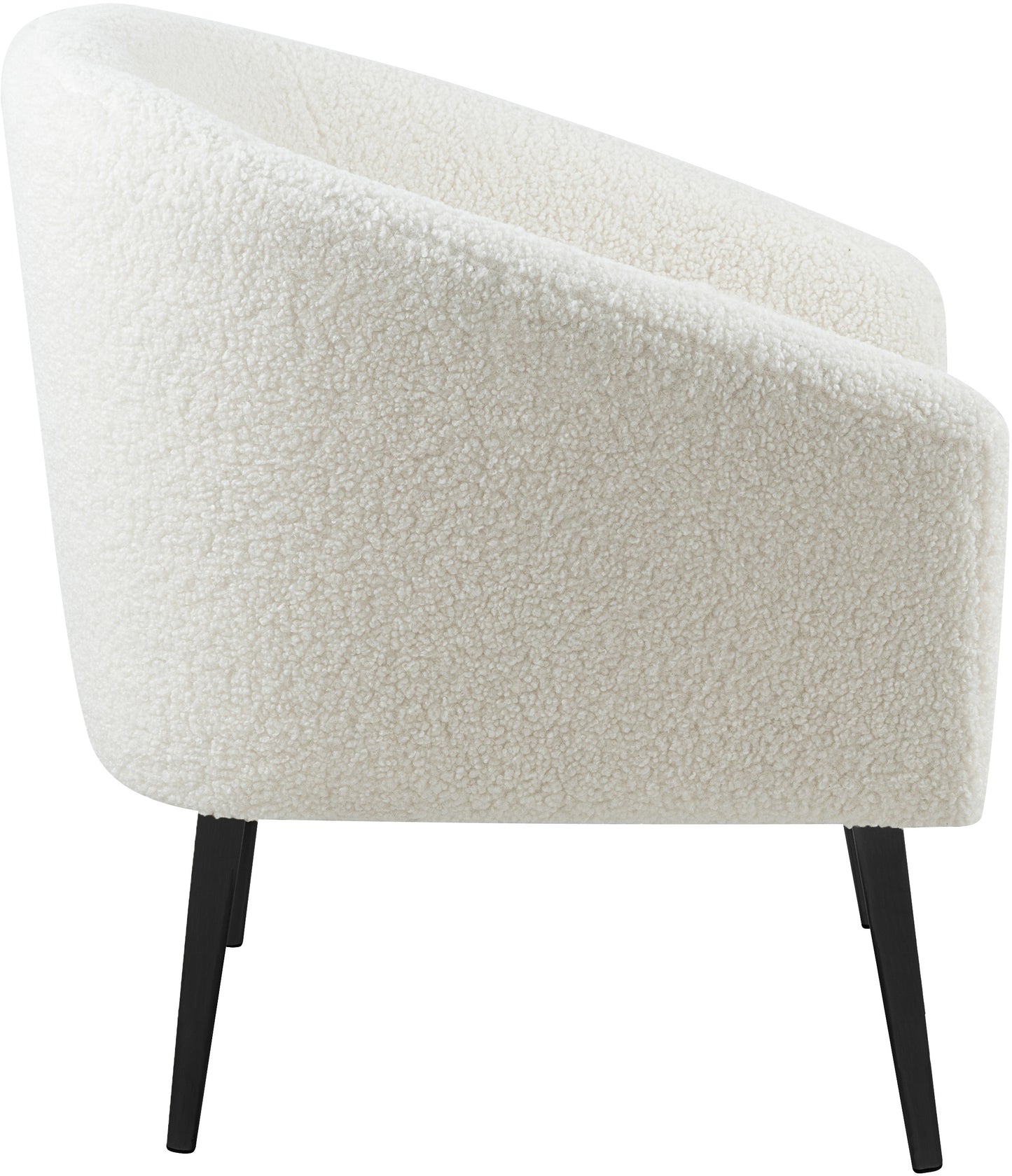 hyatt white faux sheepskin fur accent chair