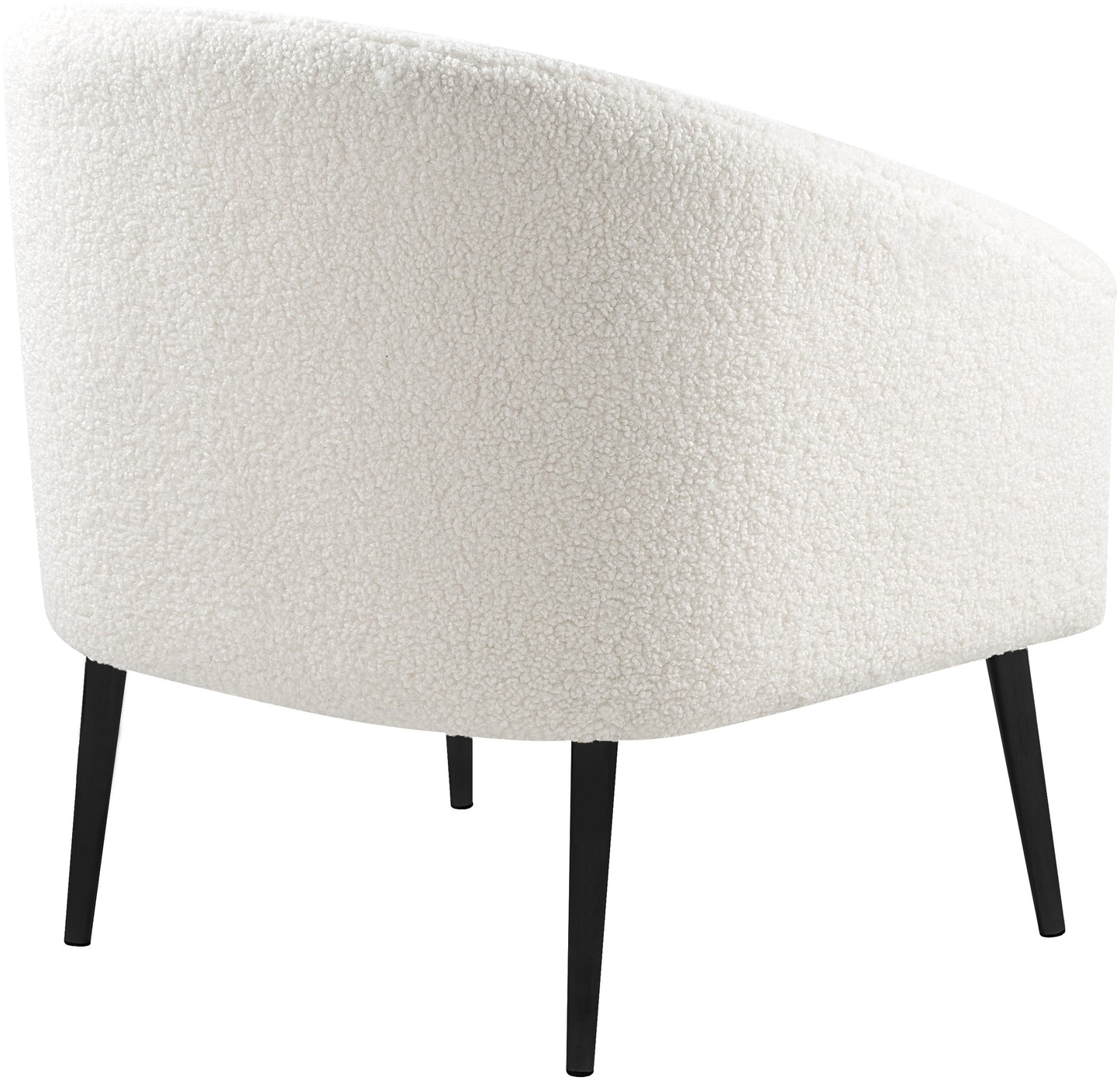 hyatt white faux sheepskin fur accent chair